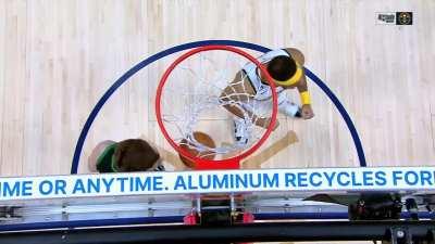 [Highlight] Beautiful Ball Movement as Bruce Brown Gets The And One. Jokic gets a standing ovation after being subbed out