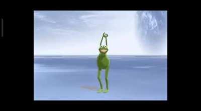 Kermit oppar after taking jopping lessons