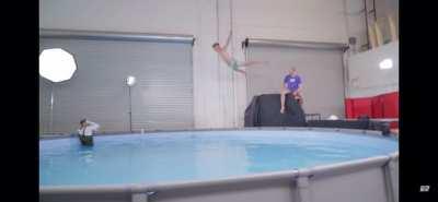 Belly flop trivia challenge . (Credit to Team Edge, Ft. Jeff from the Dangie Bros