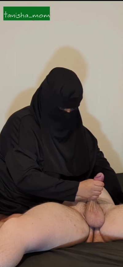 Mommy plays with sons dick when is tired after a long day