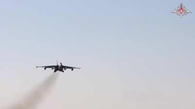 ru pov: Russian Su-25 jet flying combat mission