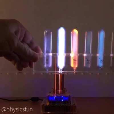 Gases near a Tesla coil