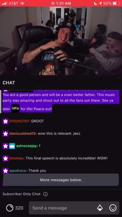 Bobby’s Farewell Speech