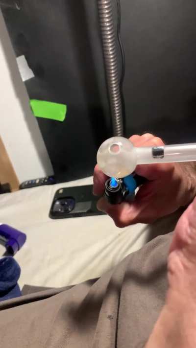 Husband and I rolling a bowl together tonight, yay! Hahaha