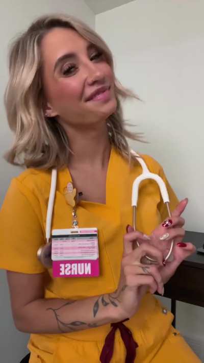 This nurse knows how to administer pleasure