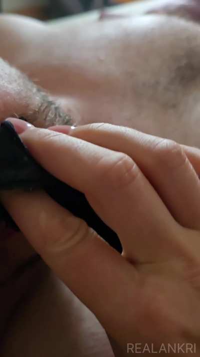 Rubbing my used slip onto his beard before he went to get bread from the bakery. He messaged me every five minutes that his dick is still hard. 🤪😂