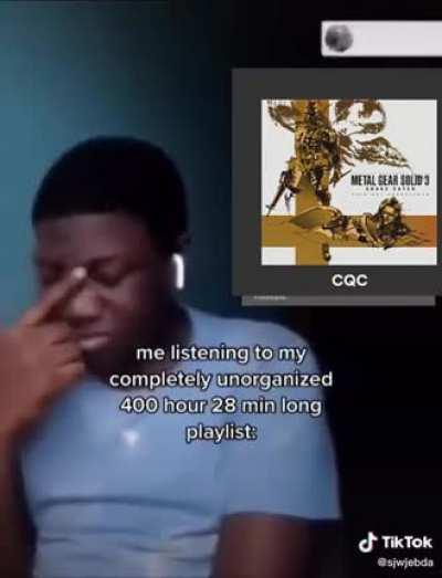 Listening to a Metal Gear Solid playlist