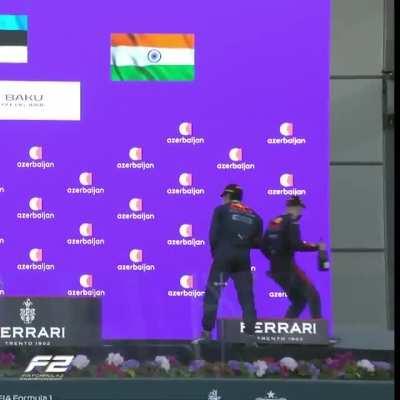 When you don't want to be wet from the Champagne: