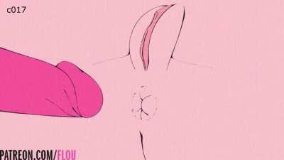 Trying out her new dildo