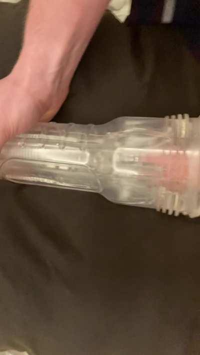 Look how my cock would move around your insides 