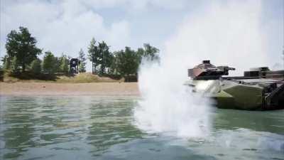 GIF: AAV7 rolling in the water