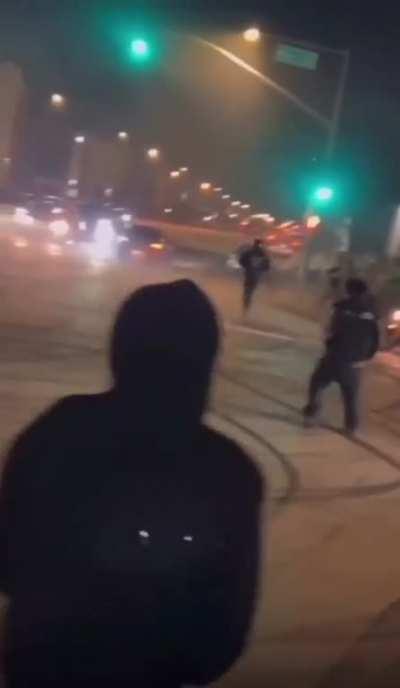 Driver hit and run before shootout