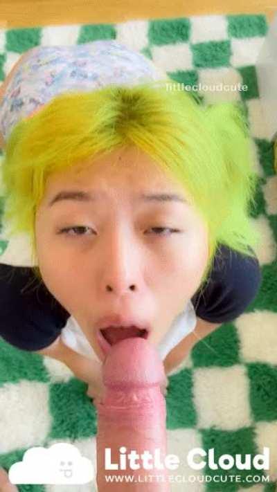 He goes harder and deeper each time and I cant fit even half but I try my best