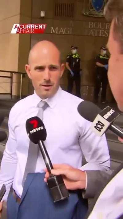 White nationalist Thomas Sewell caught off guard by a reporter