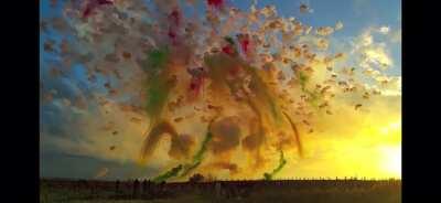 Fireworks in the daytime