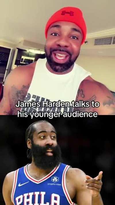 James Harden talks to his younger audience