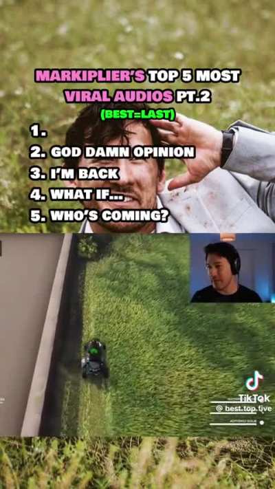 Markiplier video, cut scream at the end