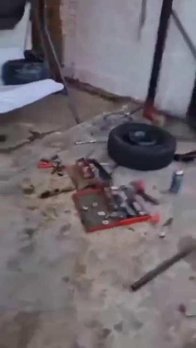 releasing tension from a shock absorber