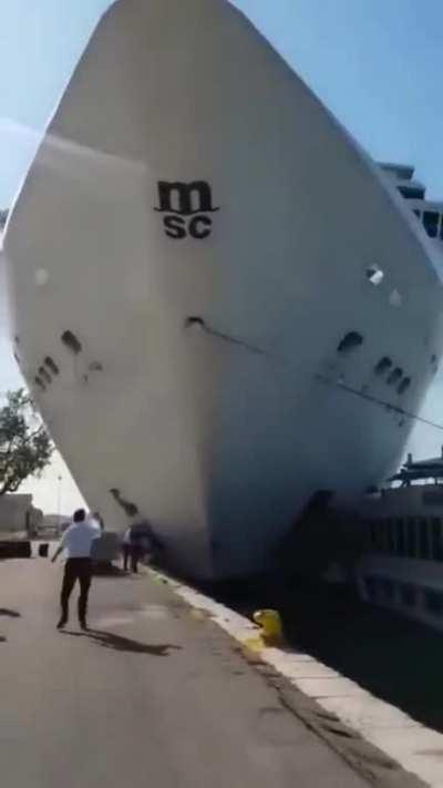 An out of control cruse ship....