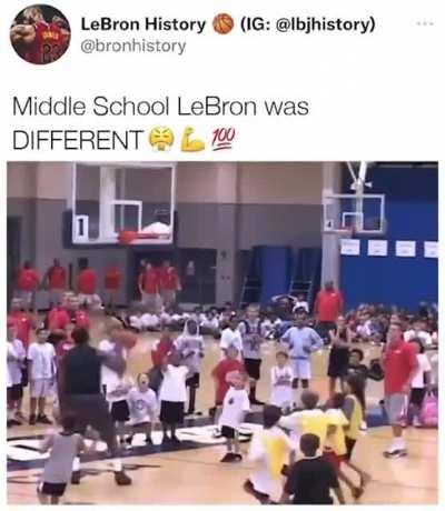 LeBron James back in middle school
