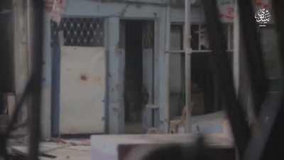 ISIS fighters use a breaching charge to advance on Iraqi positions in Mosul (November 2016)