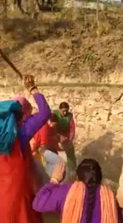 Man who shoves woman over, gets exactly what he deserves