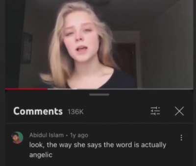 Why does she smile every time she says it