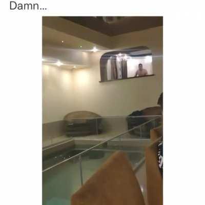 to jump on a pool