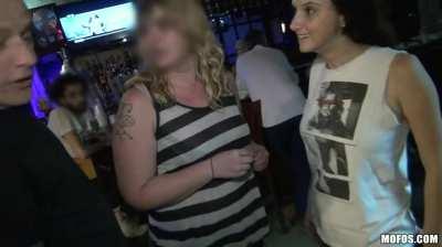 August sucks a cock in a bar