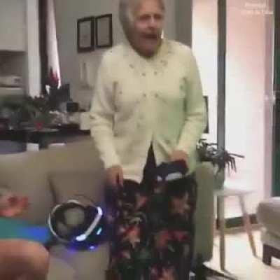 Probably staged but still hilarious