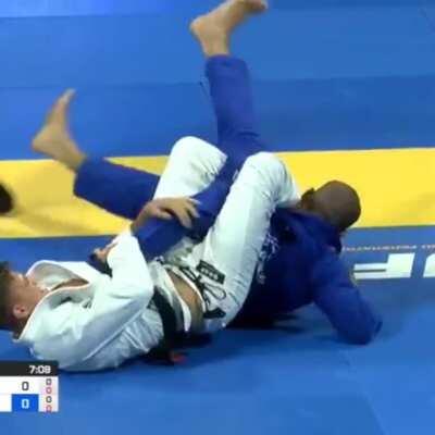 Nicholas Meregali hitting omoplata to back take. Then back take to choke.