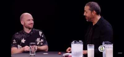 The legendary David Blaine pulls off an insane magic trick. Then follows it by downing a Carolina Reaper