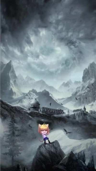 Neco arc dances in skyrim (Doubles as animated phone background)