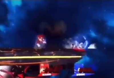 Sonic and Mario having an epic showdown