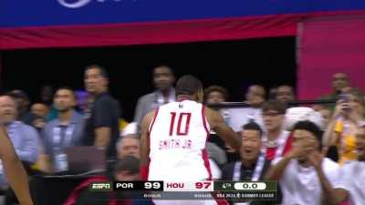 [Highlight] Jabari Smith Jr. hits a crazy 3 to win their first summer league game!