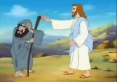 Jesus breaking the chains but