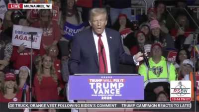 Trump Works the Mic Stand