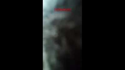 First person explosion on landmine PFM-1 from Russian soldier