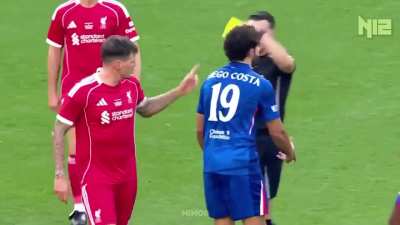 Liverpool legends game - Skrtel fight with Diego Costa