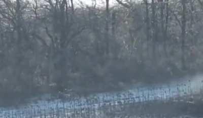 russian assault getting smashed with artillery and the like.