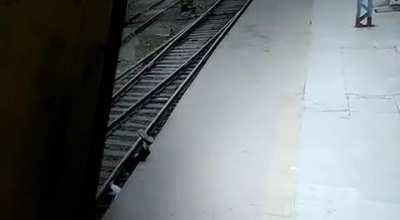 Man gets electrocuted on a railway platform