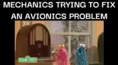 Mechanics diagnose an avionics problem...