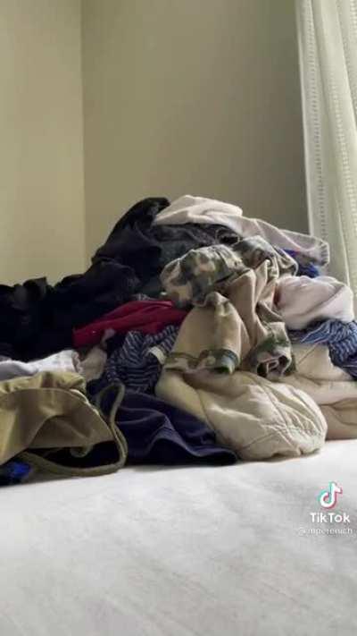 Sleeping in the laundry spot