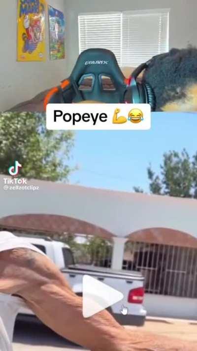 Bro got cartoon musclesð