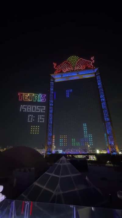 playing Tetris on drones