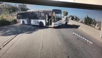 Bus driver nearly sends bus full of passengers off the cliff !