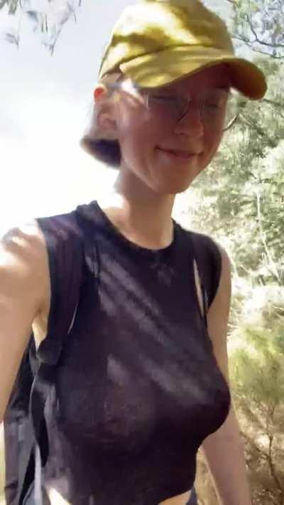 You think this top is too see-through for hiking? [f]