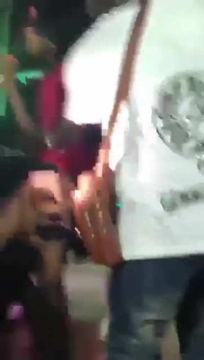 WCGW Touching a female singer's crotch at a concert.