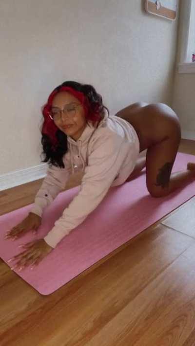 Puppy pose is my favorite, even better if someone was behind me