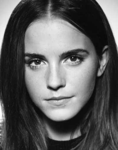 Emma Watson gives you direct eye contact